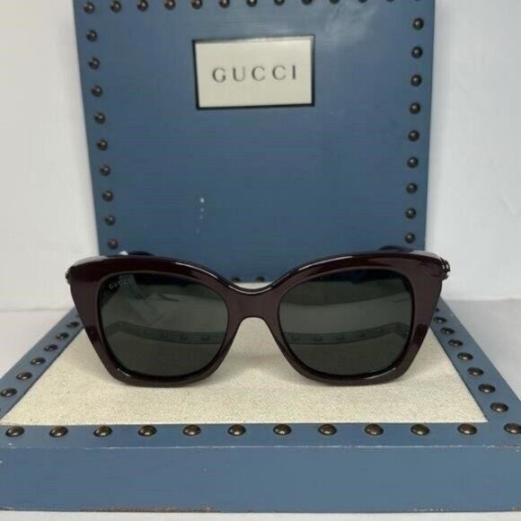 New - Gucci Sunglasses Women's GG0921S 004 Brown /Grey  55-19-145mm","descriptio - Picture 9 of 12